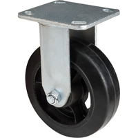 Roulette moul&eacute;, Fixe, 6" (152,4 mm), Caoutchouc, 550 lb (249 kg) Trail Hammer and Bolt