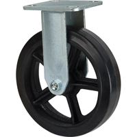 Roulette moul&eacute;, Fixe, 8" (203,2 mm), Caoutchouc, 660 lb (299 kg) Trail Hammer and Bolt
