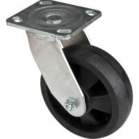 Roulettes haute temp&eacute;rature, Pivotant, 6" (152,4 mm), Nylon, 880 lb (399 kg) Trail Hammer and Bolt