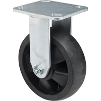 Roulettes haute temp&eacute;rature, Fixe, 6" (152,4 mm), Nylon, 880 lb (399 kg) Trail Hammer and Bolt