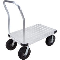 Aluminum Platform Truck, 24" W x 36" L, 1600 lbs. Cap., Pneumatic Wheels Trail Hammer and Bolt