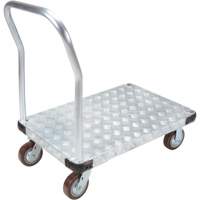 Aluminum Platform Truck, 24" W x 36" L, 3400 lbs. Cap., Polyurethane Wheels Trail Hammer and Bolt