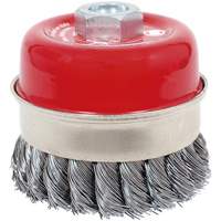 CKB3201T High Performance Knot Banded Cup Brush, 3-1/2" Dia. x 5/8"-11 Arbor Trail Hammer and Bolt