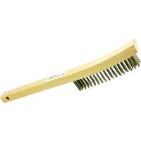 Brosse m&eacute;tallique &agrave; poils longs &agrave; quatre rang&eacute;es et manche long 4LHSS, Acier inoxydable, 4 x 19 rangs de fils, Longueur 13-3/4" Trail Hammer and Bolt