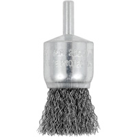 Brosse coupelle sertie mont&eacute;e sur tige, 1", Fils 0,012", Tige 1/4" Trail Hammer and Bolt