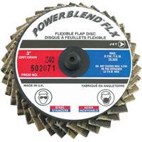 Disque &agrave; lamelles &agrave; rouler Powerblend FLX, 3" x Type R, Grain Z40, Alumine de zirconium Trail Hammer and Bolt