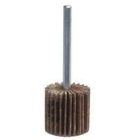 Mini-meule &agrave; lamelles avec moyeu, Oxyde d'aluminium, Grain 120, 1" x 1/2" x 1/4" Trail Hammer and Bolt