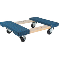 Socle roulant en bois dur &agrave; bouts avec tapis, Cadre en Bois, 18" la x 24" lo, Capacit&eacute; 1000 lb Trail Hammer and Bolt