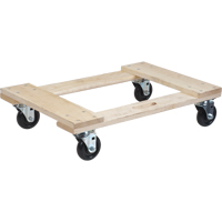 Socle roulant en bois dur, Roues en Polyol&eacute;fine, Capacit&eacute; de 900 lb, 18" la x 24" p x 7" h Trail Hammer and Bolt