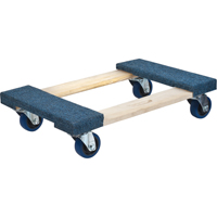 Socle roulant en bois dur &agrave; bouts avec tapis, Cadre en Bois, 18" la x 24" lo, Capacit&eacute; 1400 lb Trail Hammer and Bolt