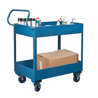 Chariots de service &agrave; bordure profonde, 2 Tiers, 24" la x 47" h x 36" p, Capacit&eacute; 1200 lb Trail Hammer and Bolt