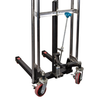 Hydraulic Platform Lift Stacker, Foot Pump Operated, 880 lbs. Capacity, 60" Max Lift Trail Hammer and Bolt