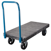 Chariots &agrave; plateforme en plastique, 60" lo x 30" la, 2000 lb cap, Roues Caoutchouc moul&eacute; Trail Hammer and Bolt