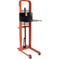 Hydraulic Platform Lift Stacker, Foot Pump Operated, 1000 lbs. Capacity, 80" Max Lift Trail Hammer and Bolt