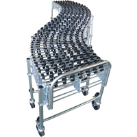 Expandable/Flexible Conveyors, 18" W x 24' 8" L, 226 lbs. per lin. ft. Capacity Trail Hammer and Bolt