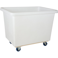 Tapered Wall Box Truck, White Polyethylene, 43" L x 30" W x 34" H, 16 cu. ft. Volume, 600 lbs. Capacity Trail Hammer and Bolt