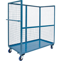 Wire Mesh Stock Truck, Steel, 24" x 55" x 36", 1200 lbs. Capacity Trail Hammer and Bolt