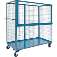 Wire Mesh Stock Truck, Steel, 24" x 55" x 36", 1200 lbs. Capacity Trail Hammer and Bolt