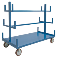 Mobile Pipe & Bar Rack, Steel, 48" W x 36" D x 60" H, 3000 lbs. Capacity Trail Hammer and Bolt