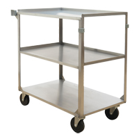 Shelf Carts, 3 Tiers, 21" W x 37-1/4" H x 35-1/8" D, 500 lbs. Capacity Trail Hammer and Bolt