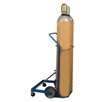 Professional Double Gas Cylinder Truck CC-2, Mold-on Rubber Wheels, 16-7/8" W x 7-1/4" L Base, 500 lbs. Trail Hammer and Bolt