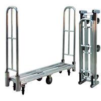 Aluminum U-Boat Folding Utility Cart, 16" W x 60" L, 1500 lbs. Cap., Polyurethane Wheels Trail Hammer and Bolt