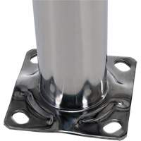 Safety Bollard, Stainless Steel, 36" H x 8" W, Silver Trail Hammer and Bolt