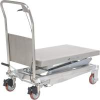Manual Hydraulic Scissor Lift Table, 35-1/2" L x 20" W, Partial Stainless Steel, 800 lbs. Capacity Trail Hammer and Bolt
