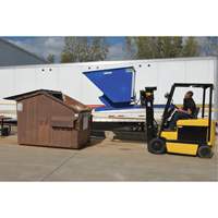 Self-Dumping Hopper, Steel, 3 cu.yd., Blue Trail Hammer and Bolt