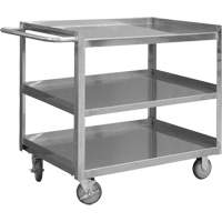 Chariot avec tablettes de calibre industriel, 3 Tiers, 24-1/8" la x 35" h x 42" p, Capacit&eacute; 1200 lb Trail Hammer and Bolt