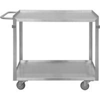 Chariot avec tablettes de calibre industriel, 2 Tiers, 22-1/2" la x 34" h x 42-7/16" p, Capacit&eacute; 600 lb Trail Hammer and Bolt
