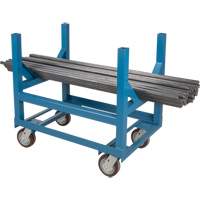 Chariot &agrave; berceaux pour tuyaux et barres, 24" lo x 24" la x 34" h, Capacit&eacute; de 2500 lb, Roue Polyur&eacute;thane Trail Hammer and Bolt