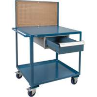 Mobile Service Cart, 2 Tiers, 24" W x 57" H x 40" D, 1200 lbs. Capacity Trail Hammer and Bolt