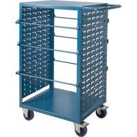 Mobile Wire Spool Cart, Steel, 6 Rod, 21" W x 48" H x 38" D, 1200 lbs. Capacity Trail Hammer and Bolt