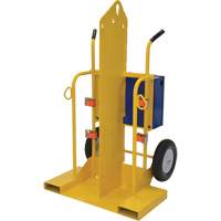 Welding Cylinder Torch Cart, Foam-Filled Wheels, 24" W x 19-1/2" L Base, 500 lbs. Trail Hammer and Bolt