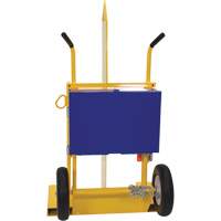 Welding Cylinder Torch Cart, Foam-Filled Wheels, 24" W x 19-1/2" L Base, 500 lbs. Trail Hammer and Bolt