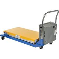 DC Powered & Manual Scissor Lift Table, Steel, 48" L x 24" W, 1000 lbs. Capacity Trail Hammer and Bolt