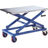 Manual Scissor Lift Table, 37" L x 23-1/2" W, Steel, 660 lbs. Capacity Trail Hammer and Bolt