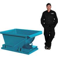 Conteneur autobasculeur, Acier, 1/4 vg³, Bleu Trail Hammer and Bolt
