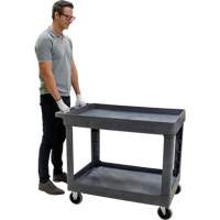 Chariot utilitaire pour l'entretien, 2 tiers, 24-5/8" x 32-1/2" x 40", Capacit&eacute; 550 lb Trail Hammer and Bolt
