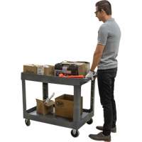 Chariot utilitaire pour l'entretien, 2 tiers, 24-5/8" x 32-1/2" x 40", Capacit&eacute; 550 lb Trail Hammer and Bolt