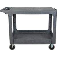 Chariot utilitaire pour l'entretien avec tablette plate, 2 tiers, 25-1/4" x 32-1/4" x 44", Capacit&eacute; 550 lb Trail Hammer and Bolt