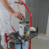 Buildman Portable Scaffold, 40-5/8" D x 4' H Trail Hammer and Bolt