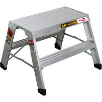 Portable Work-Stand Saw Horse, Aluminum Frame, 12-1/4" D x 24" H Trail Hammer and Bolt