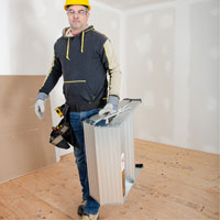 Portable Work-Stand Saw Horse, Aluminum Frame, 12-1/4" D x 24" H Trail Hammer and Bolt