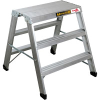 Portable Work-Stand Saw Horse, Aluminum Frame, 12-1/4" D x 36" H Trail Hammer and Bolt