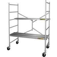 Portable Alu Series Scaffold, Aluminum Frame, 29" D x 72" H Trail Hammer and Bolt