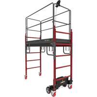 Complete Motorized Buildman 6' Baker Scaffold Kit, 31" D x 118-3/4" H Trail Hammer and Bolt
