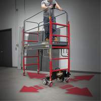 Complete Motorized Buildman 6' Baker Scaffold Kit, 31" D x 118-3/4" H Trail Hammer and Bolt