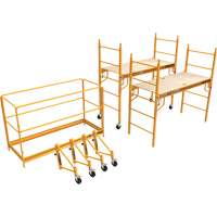 Complete 12' Drywall Baker Scaffold Tower Set, 58-1/2" D x 183" H Trail Hammer and Bolt